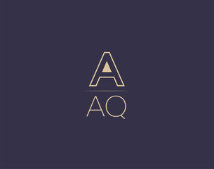 AAQ letter logo design modern minimalist vector images