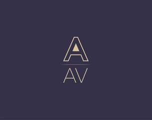 AAV letter logo design modern minimalist vector images
