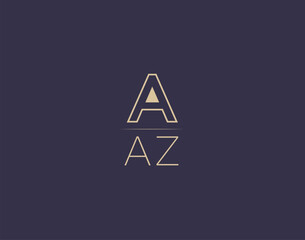 AAZ letter logo design modern minimalist vector images