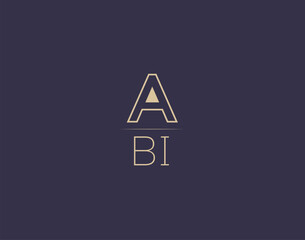 ABI letter logo design modern minimalist vector images