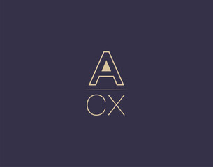 ACX letter logo design modern minimalist vector images