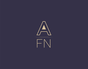 AFN letter logo design modern minimalist vector images