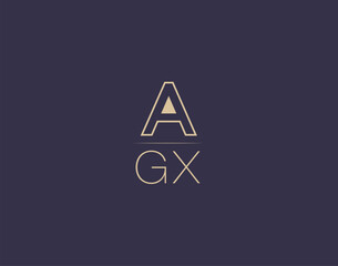 AGX letter logo design modern minimalist vector images