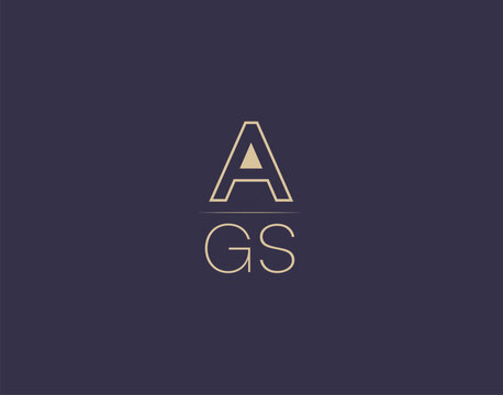 AGS letter logo design modern minimalist vector images