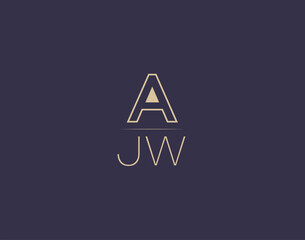 AJW letter logo design modern minimalist vector images