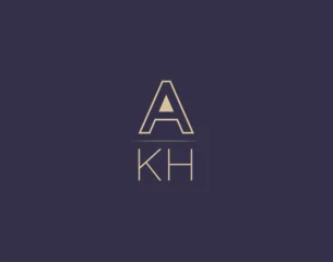 Deurstickers AKH letter logo design modern minimalist vector images © Rubel