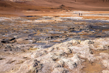 The Námafjall Geothermal Area is located in Northeast Iceland, on the east side of Lake Mývatn.