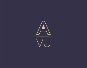 AVJ letter logo design modern minimalist vector images