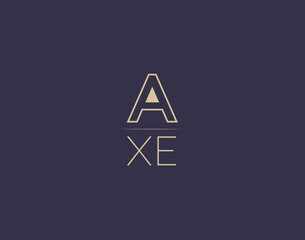 AXE letter logo design modern minimalist vector images