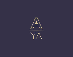 AYA letter logo design modern minimalist vector images