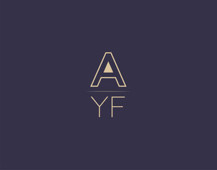 AYF letter logo design modern minimalist vector images