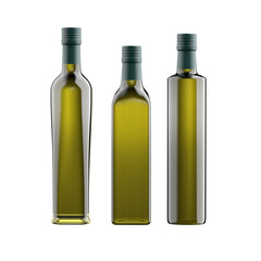 Collection of 500ml oil bottles for packshot, Fiorentina, Marasca  model with screw cap, Dorica model.	