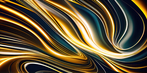 an abstract marble background with gold and white swirls,background - AI Generated