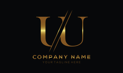 UU letter logo design template elements. UU letter vector logo.