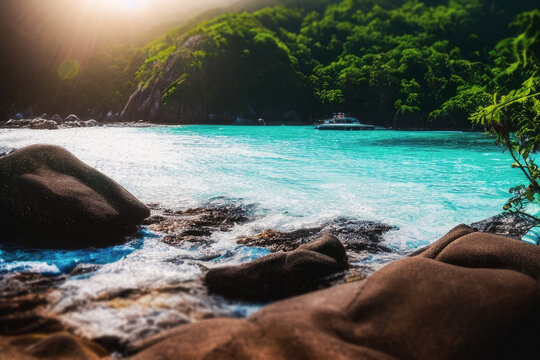 tropical island love island sunlight