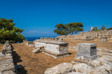 Fototapeta na wymiar Ruins of Ancient Kamiros in Crete