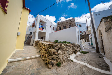 Steep and narrow alleys in Mesochori village