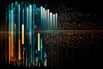 Obraz premium Big data concept background. Generative AI