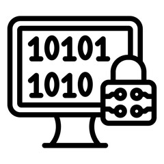 Vector Design Encrypted Data Icon Style