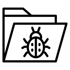 Vector Design Infected Folder Icon Style