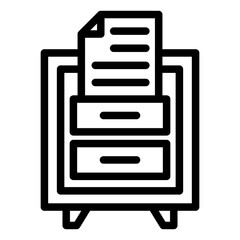 Vector Design File Drawer Icon Style