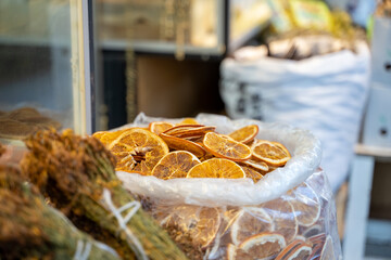 Dried Oranges at the Market