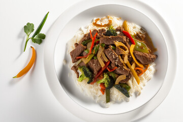 Delicious Beef Stir-Fry in Close-Up Shot