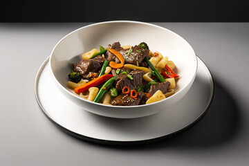 Delicious Beef Stir-Fry in Close-Up Shot
