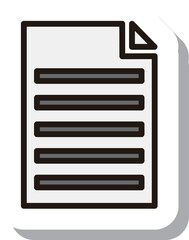 ステッカー風ビジネスアイコン　メモ