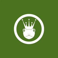 Fototapeta na wymiar Green frog icon and symbol vector illustration