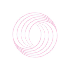 pink bagel with circles vector isolated illustration