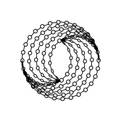 bagel with circles vector isolated illustration