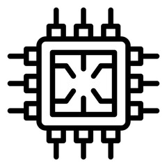 Vector Design CPU Icon Style