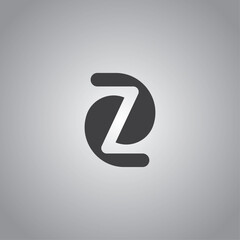 Z Shape Type Logo design black white