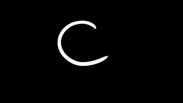 Handwritten alphabet in acrylics