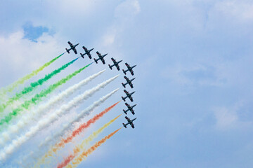 Frecce Tricolori - national aerobatic team in the Italian sky