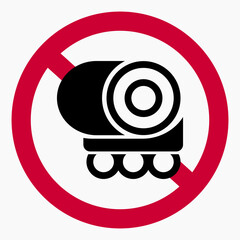 No fuel tank icon. Prohibition of fuel tanks. The movement of tanks is prohibited. Do not use tanks. Vector icon.