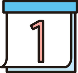 カラービジネスアイコン　カレンダー