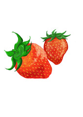 strawberry on white background
