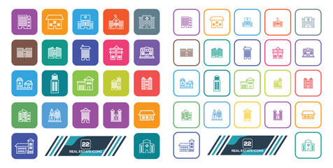 REAL ESTATE ICON SET DESIGN