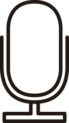 線画ビジネスアイコン　マイク