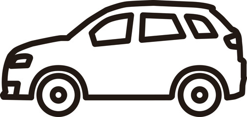 線画ビジネスアイコン　自動車