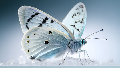 Fototapeta na wymiar Butterfly made of Ice