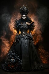 Queen of Darkness. Gothic Lady. Designed using generative ai. 