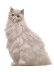Persian Cat Portrait, Generative AI