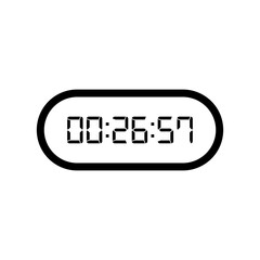 Digital clock icon vector design illustration.