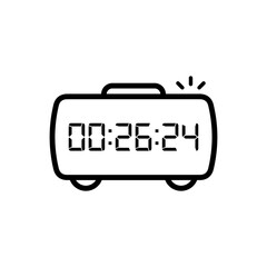 Digital clock icon vector design illustration.