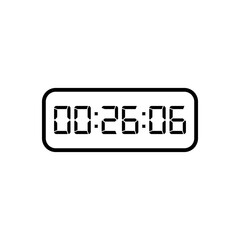 Digital clock icon vector design illustration.