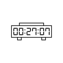 Digital clock icon vector design illustration.