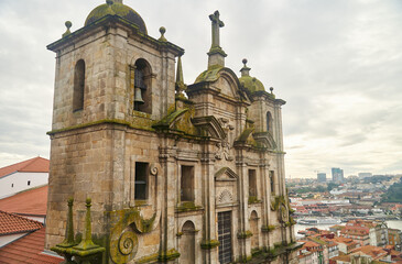 Porto, Portugal - 26.12.2022: View of the Church of Saint Lawrence in Porto. High quality photo